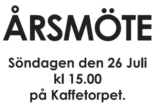 Årsmöte 26 juli