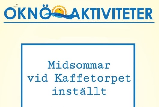 Midsommar vid Kaffetorpet inställt 2020